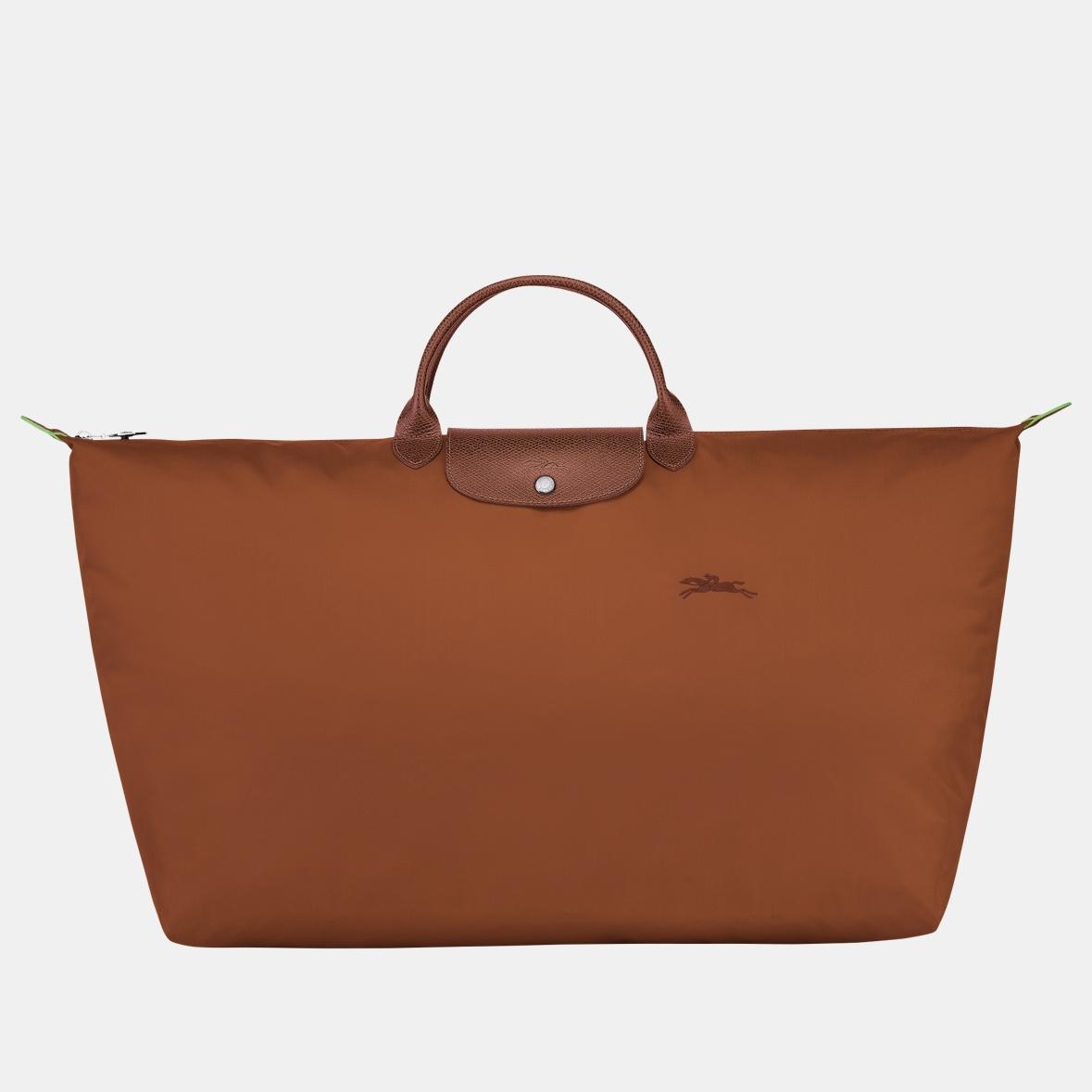 Le Pliage Green XL Travel Bag in Cognac