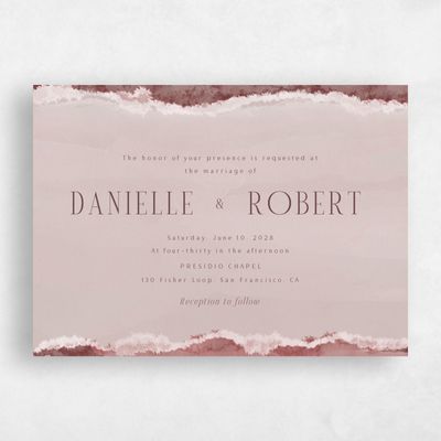 Café au Lait, Brown Wedding Invitation - Balla Landscape