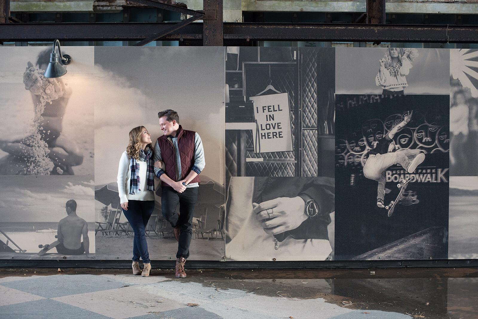 Engagement photos in Asbury Park.