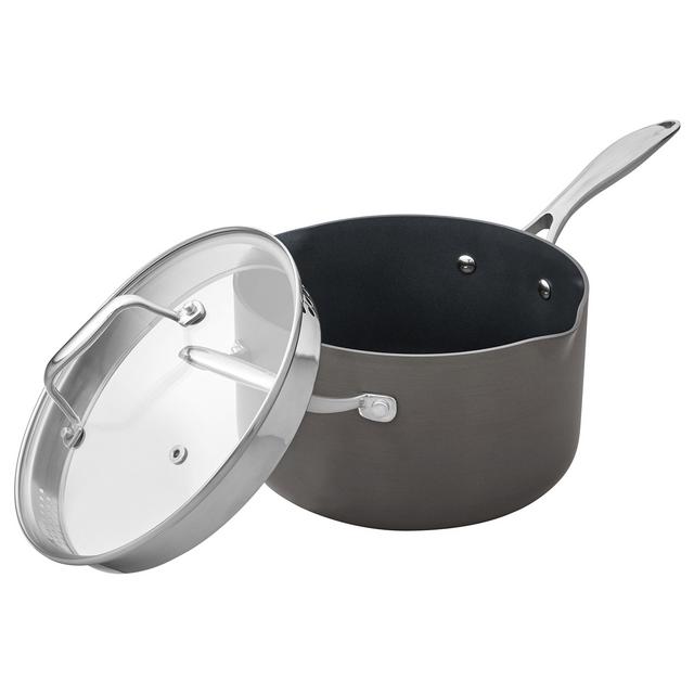 Stone & Beam Non-Stick Sauce Pan With Lid, 4-Quart