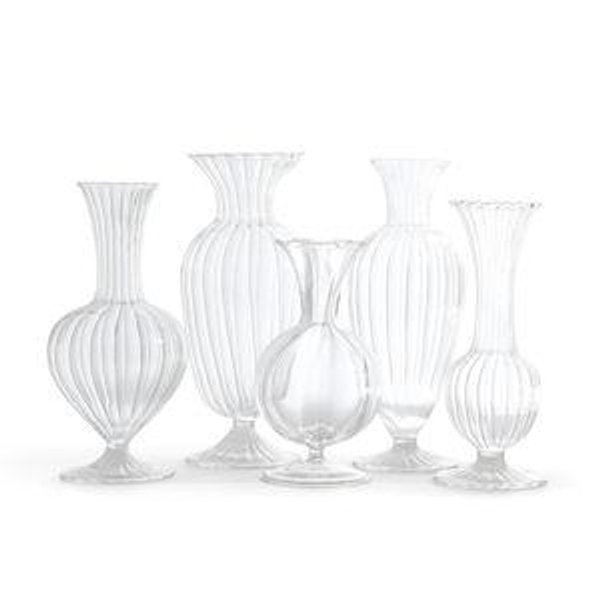 Verre Fluted Vase, Set of 5