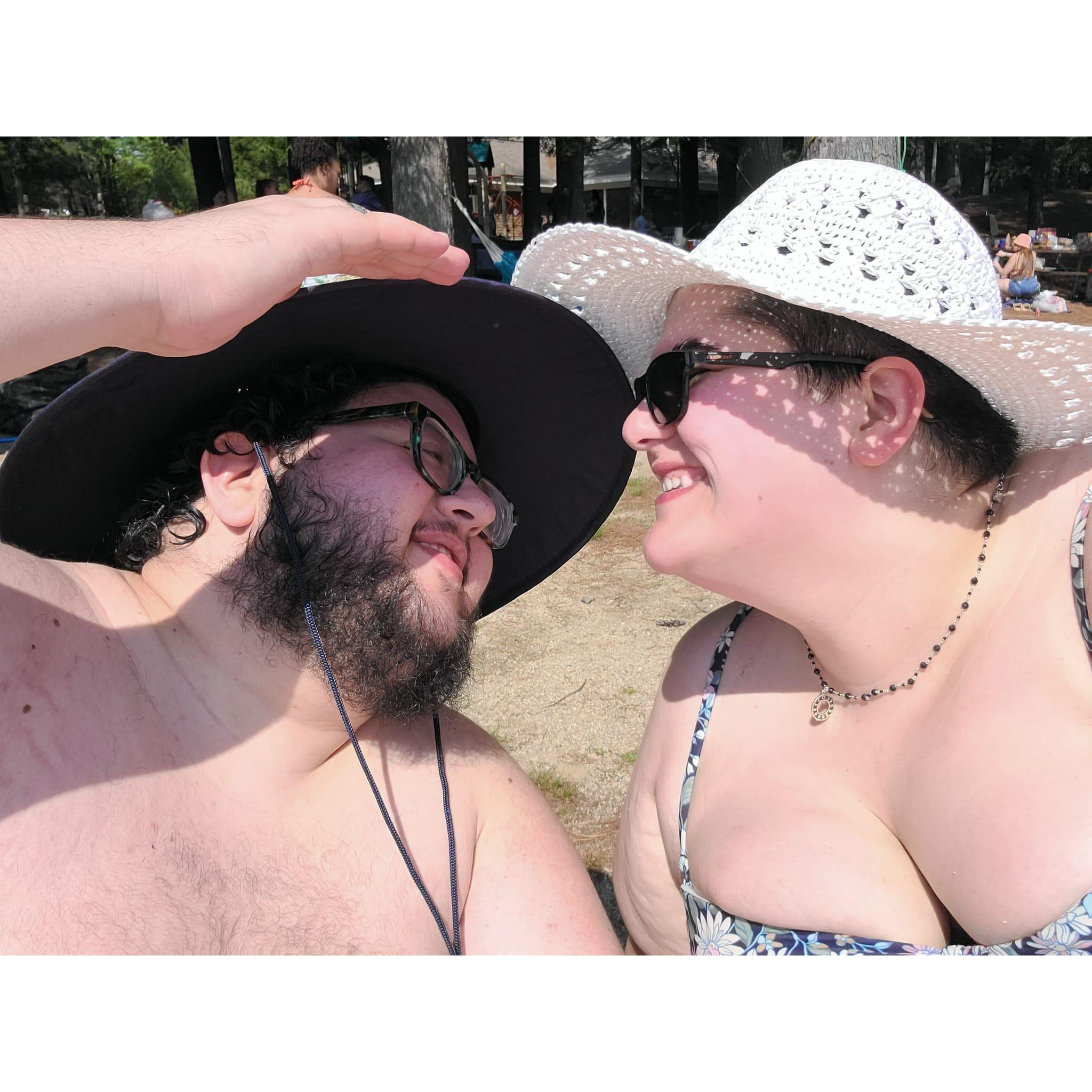 A beach day at Pawtuckaway, before we decided to hold our wedding there!