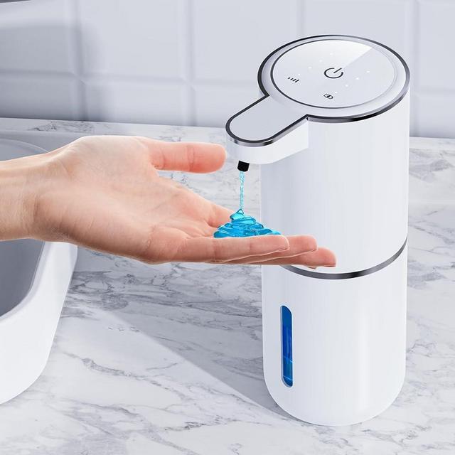 Automatic Liquid Soap Dispenser,380ml Wall Mount Touchless 4 Gear Adjustable Electric Liquid Soap Dispenser,USB Rechargeable with Infrared Motion Sensor for Bathroom,Kitchen,Office