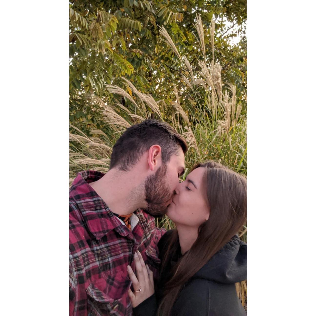My first visit to the farm! This was also taken on our 3 year anniversary and exactly a year until our wedding!