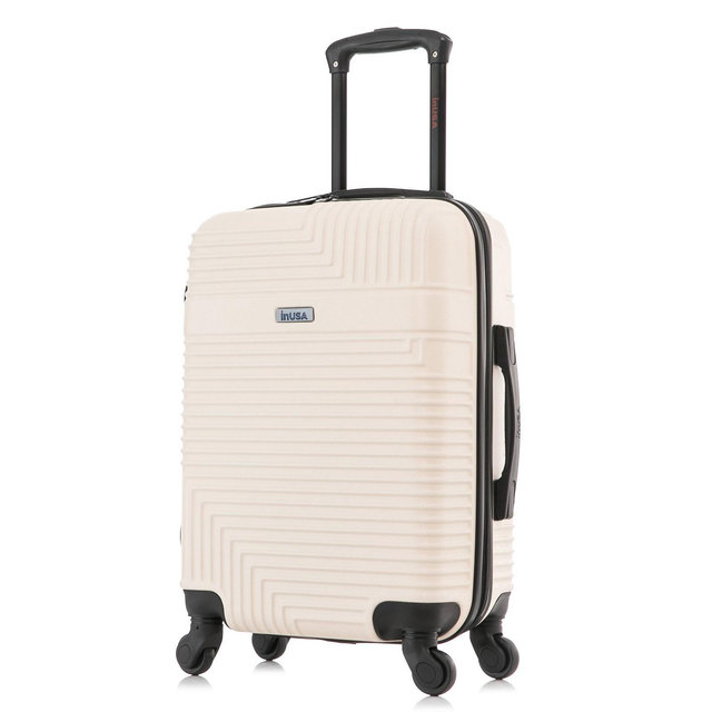 InUSA Resilience Lightweight Hardside Carry On Spinner Suitcase - Beige