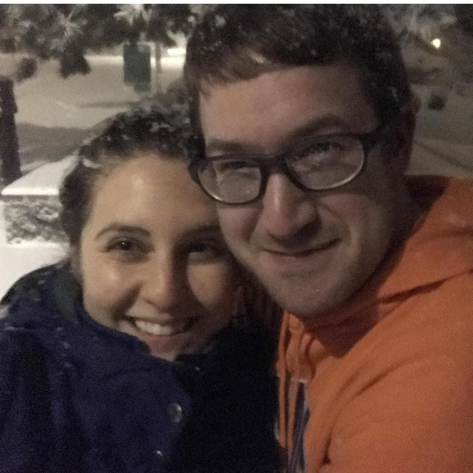 First photo we ever took together! Our first few months together were during the Great Portland Snowpocalypse of 2016-17.