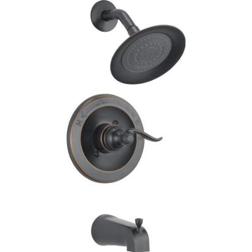 Delta Faucet Windemere Single-Function Tub and Shower Trim Kit with Single-Spray Shower Head, Oil Rubbed Bronze BT14496-OB (Valve Not Included)