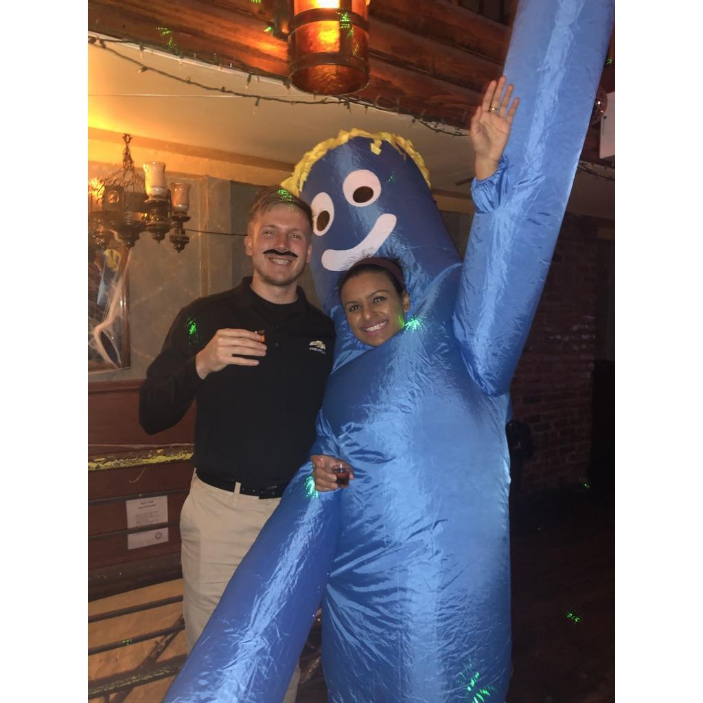 10/31/2019 A car salesman and an inflatable walk in to a bar....