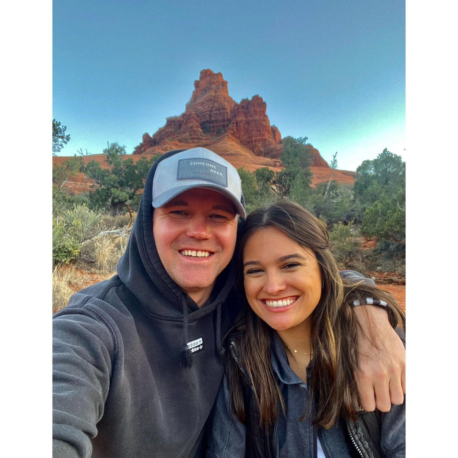 One of the first photos we took together *that we actually liked* (in Sedona at Bell Rock)