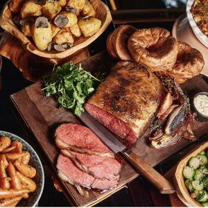 Family Sunday Roast at the Village Pub