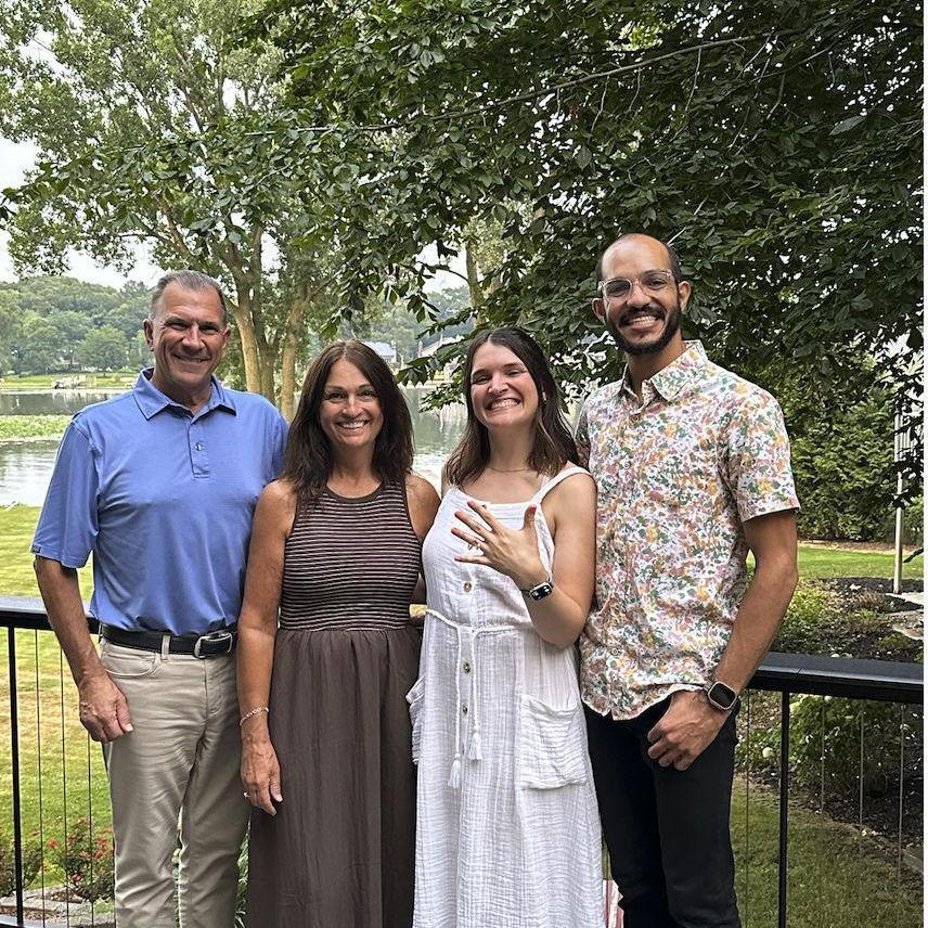 Celebrating our engagement with Kelsey's family in Holland, MI.