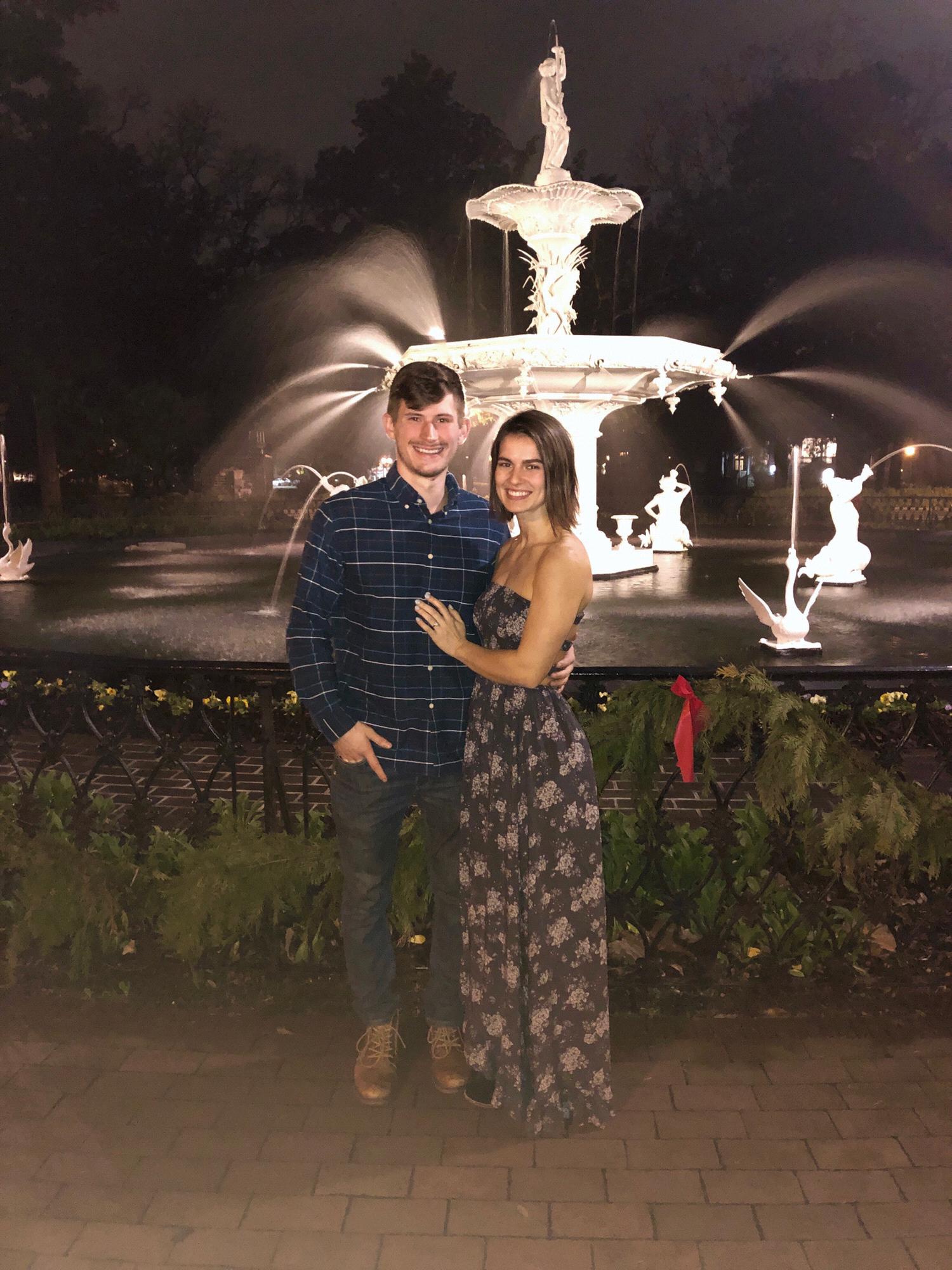The night we got engaged in Savannah, GA.