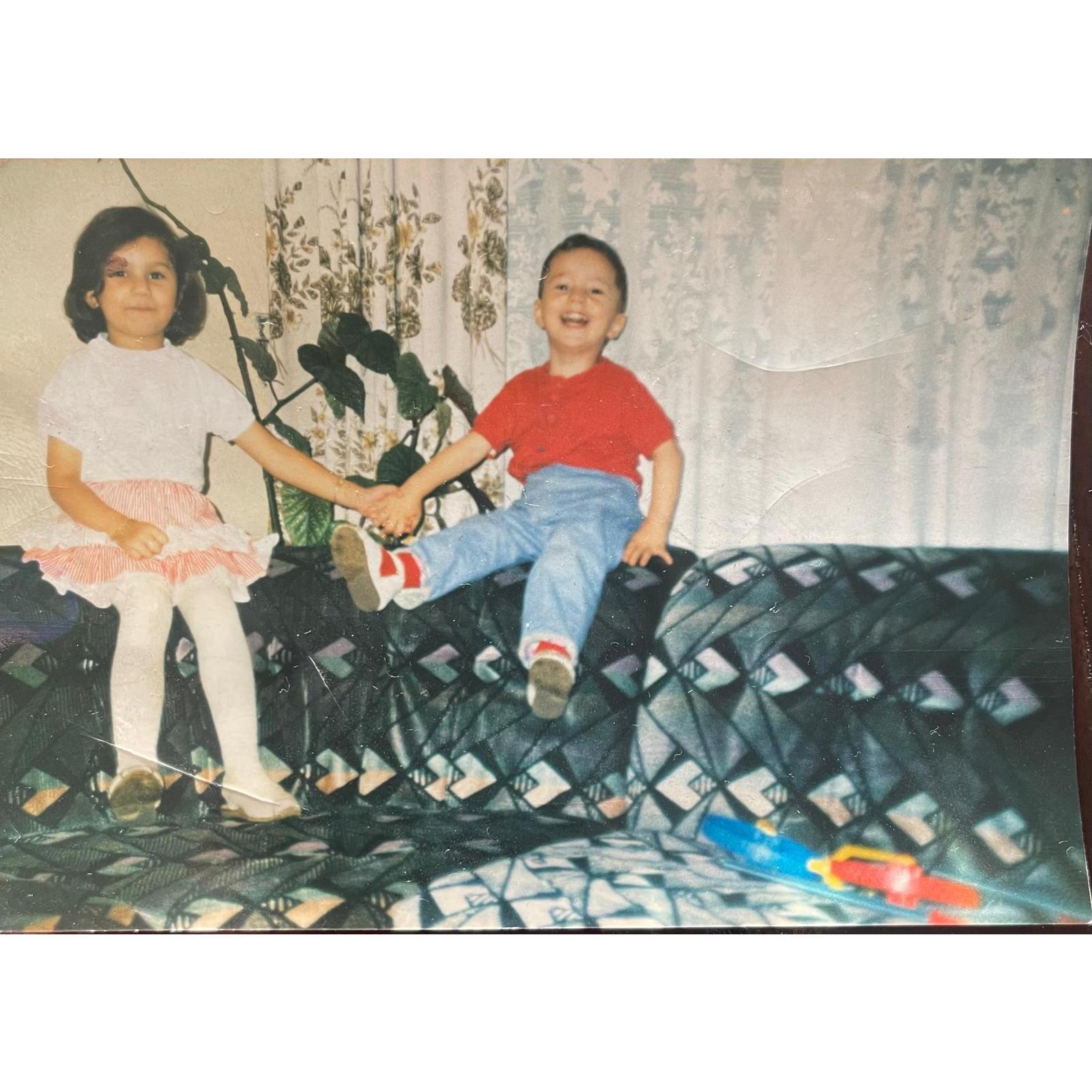 Baby Emin and his sister