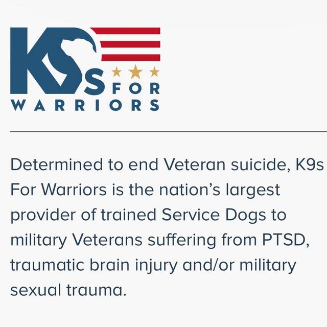 Donation to K9’s For Warriors