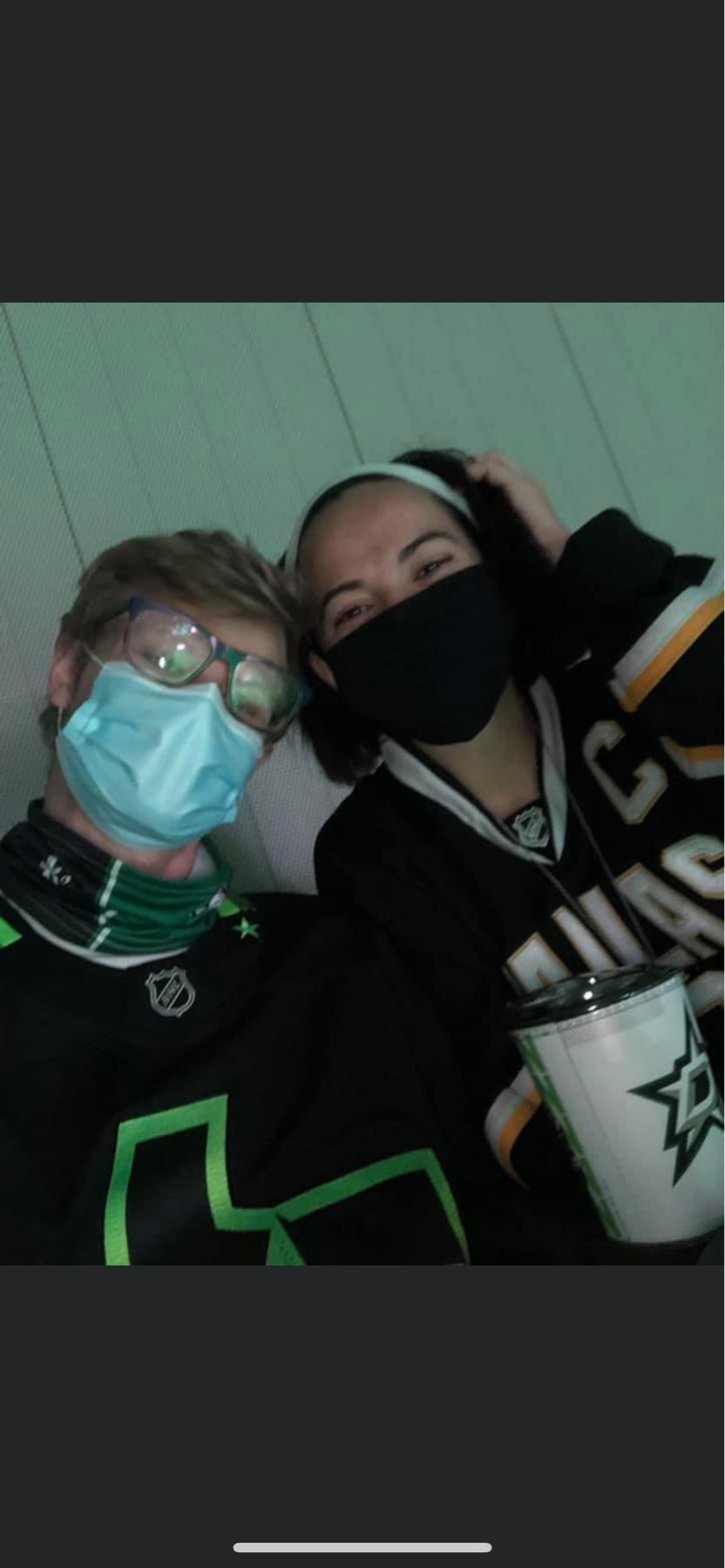 The first Dallas Stars game Ryan took Tray to