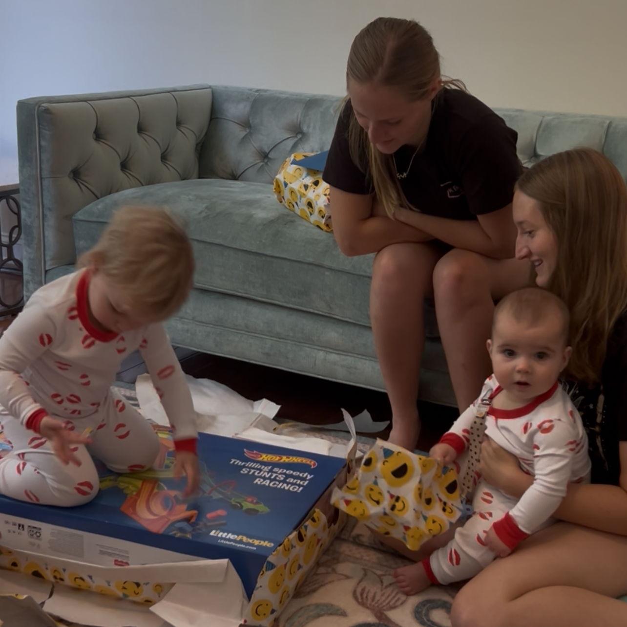 The bride & MOH with the ring bearers