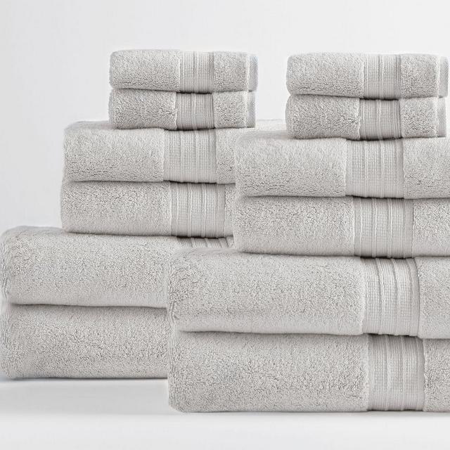 Gray Mist Hydrocotton Organic Bath/Hand/Washcloth, Set of 12