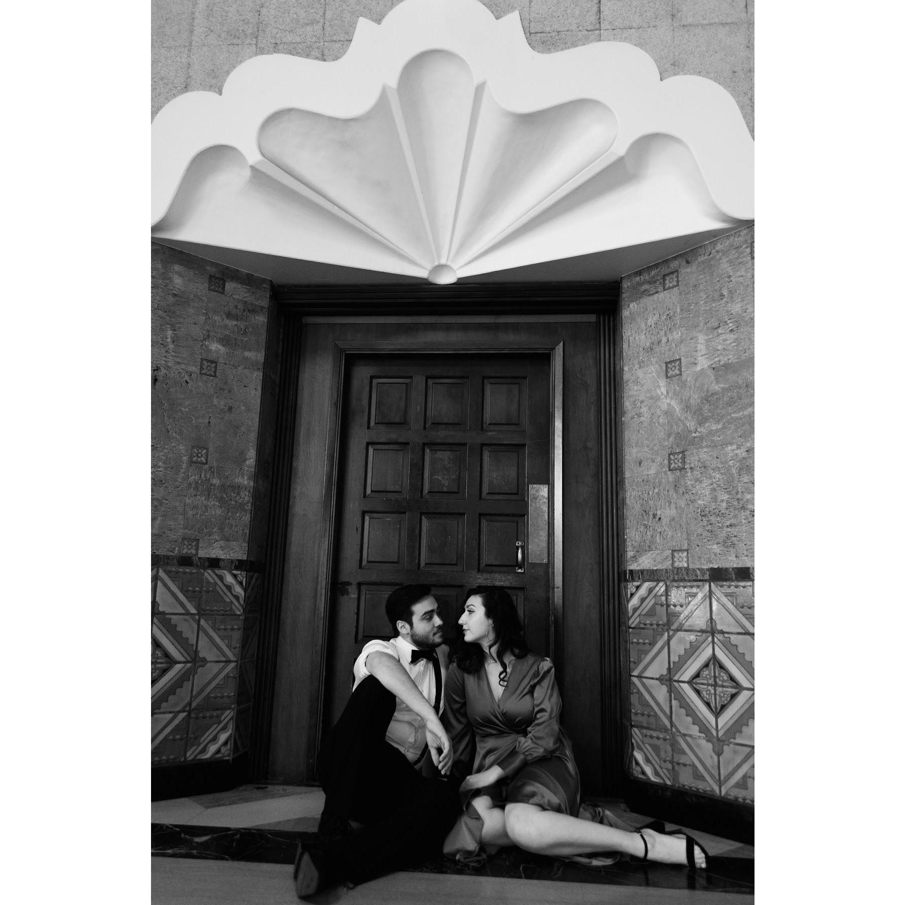 engagement photoshoot, los angeles union station