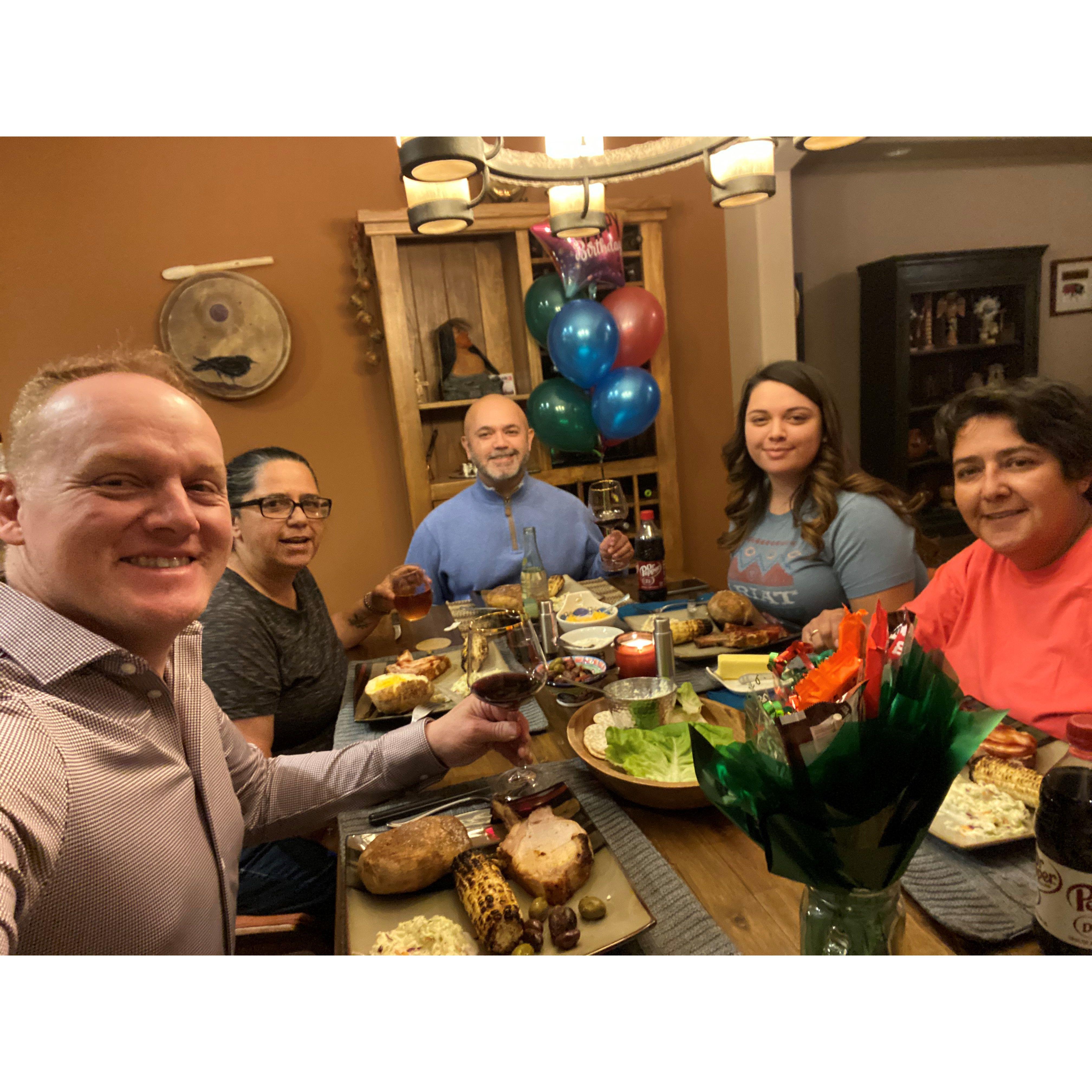 Roland's surprise Birthday dinner Dec 22 2020