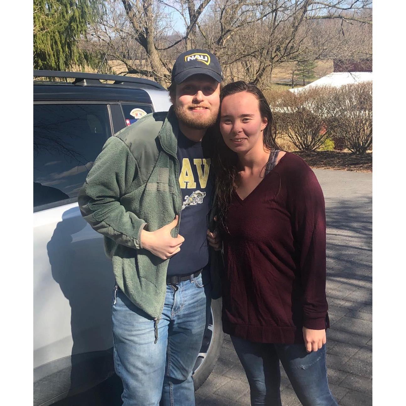 Getting ready to "Shelter in Place" with Aria's family in Pennsylvania (March 2020)