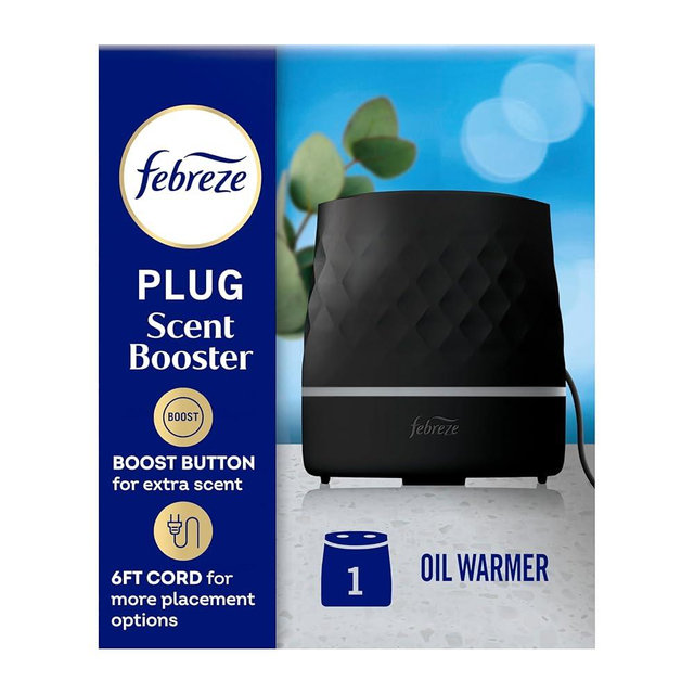 Febreze Continuous Scent Device Oil Diffuser, Black, Compatible with Febreze Air Freshener Plug in Refills