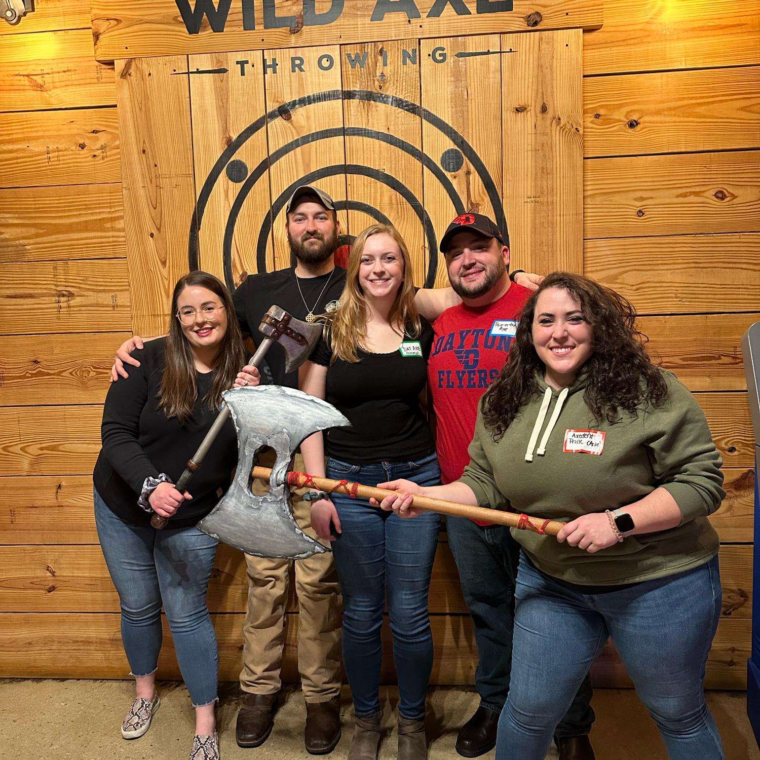 Marcella and Alex’s first time axe throwing!