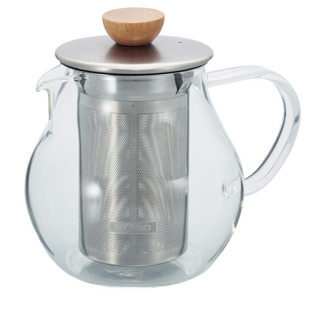Hario Glass Tea Pitcher with Stainless Steel Filter, 450ml