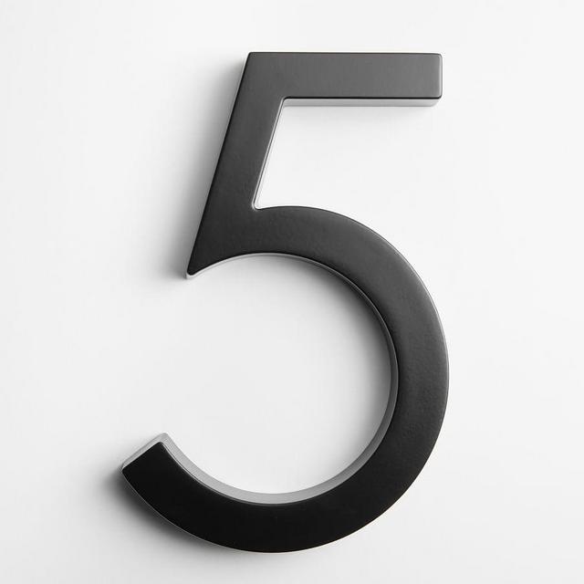 Modern Farmhouse House Number, Bronze, 5