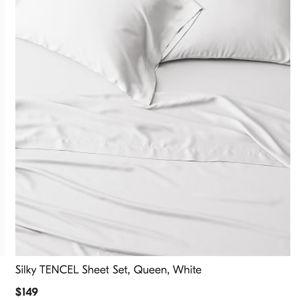Silky TENCIL Sheet Set, Queen, White