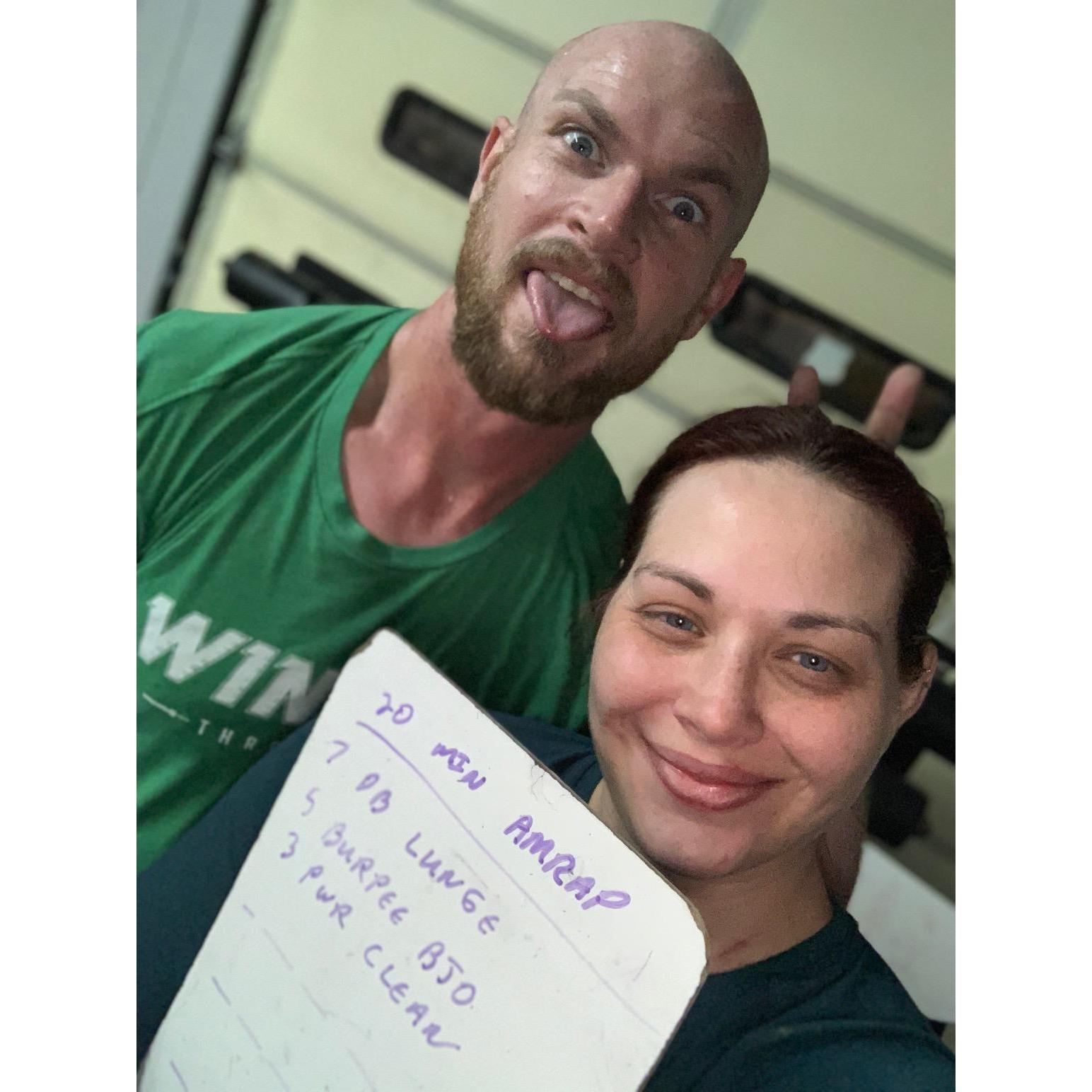 Our first partner wod to start 2020, after a hospital stay for him, and a bad car accident for her. January 2020