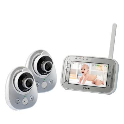 VTech Digital Video Baby Monitor with Two Cameras, Night Vision, Wide-Angle and Standard Lens - VM342-2