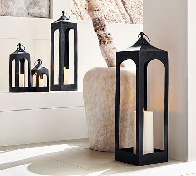 Caleb Handcrafted Metal Indoor/Outdoor Lantern - Black