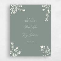 Green Wedding Save the Date - Hazel Portrait