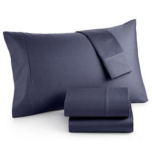 Westport Organic Cotton Queen 4-pc Sheet Set, 500 Thread Count (navy)