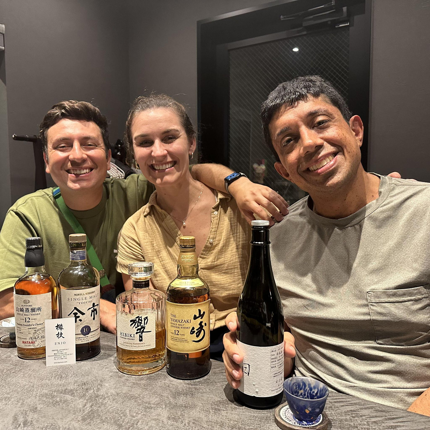 Whiskey tasting in Kyoto, Japan, with Dan, the best man.