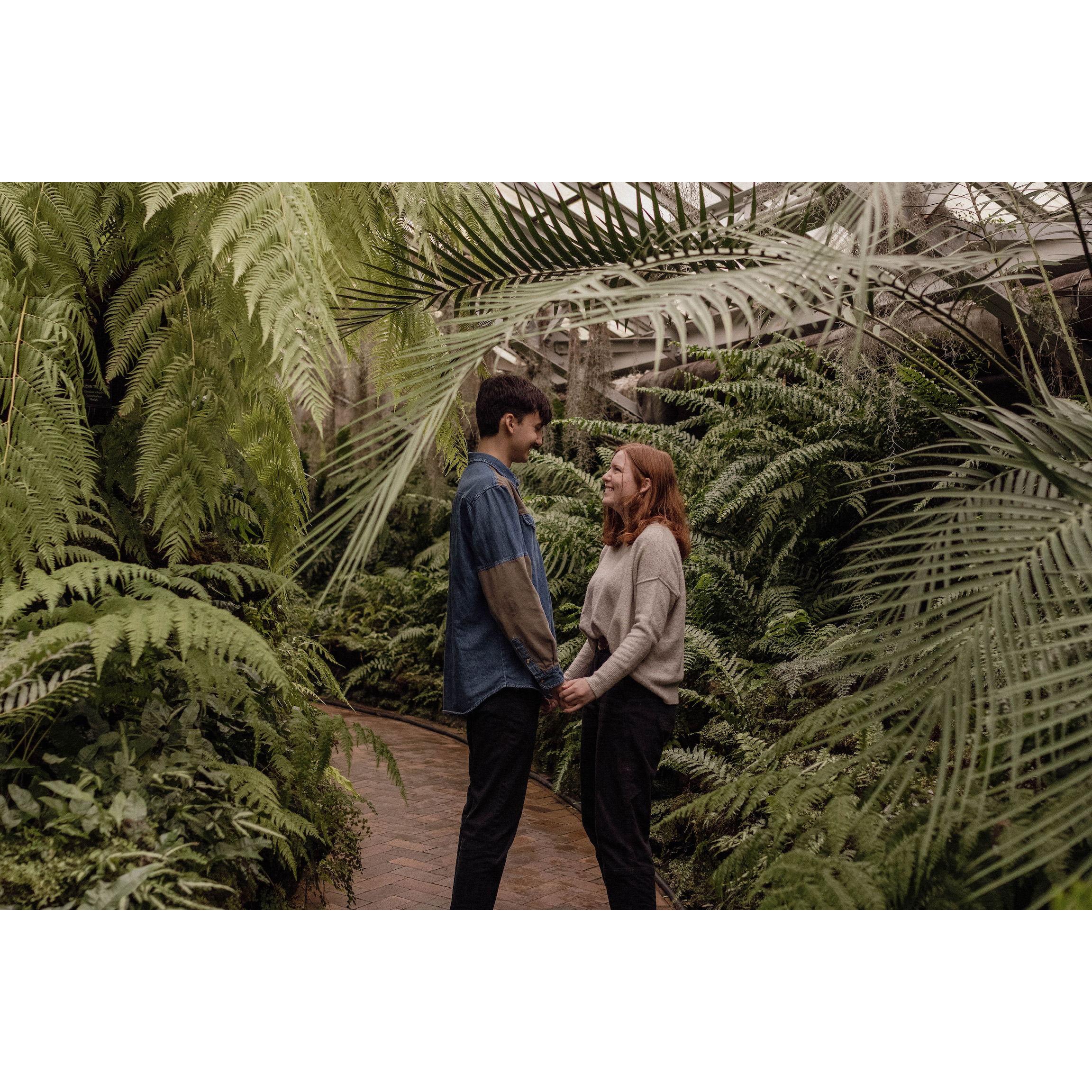 Our friend Vonnie took this picture of us at the Garfield Park Conservatory