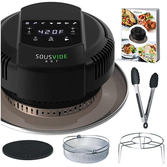 Air Fryer Lid for Instant Pot 6 Qt or 8 Qt Pressure Cooker - Crunch Lid - for Air Fryer Cooking - Extra Accessories are included - Fits for Electric Pressure Cooker and Metal Pot, 1000W, 120V