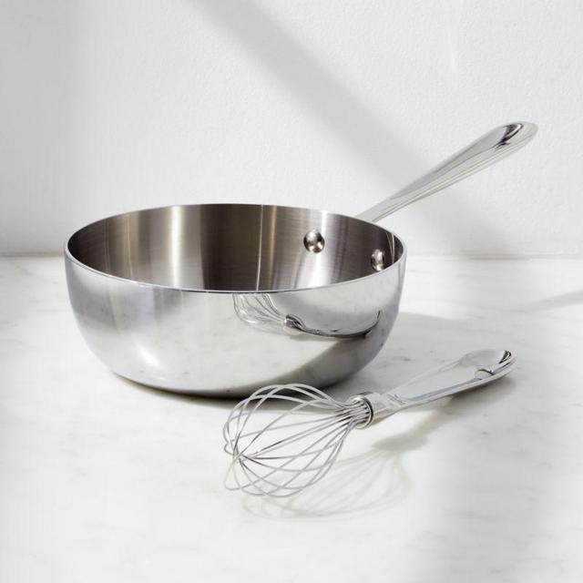 All-Clad ® d3 Stainless Steel 2-Qt. Saucier with Whisk