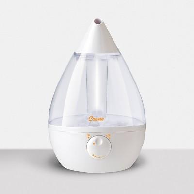 Crane Drop Ultrasonic Cool Mist Humidifier - White/Clear