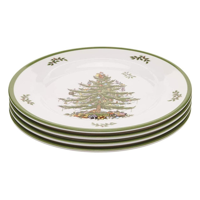 Spode Christmas Tree Melamine Salad Plates, Set of 4