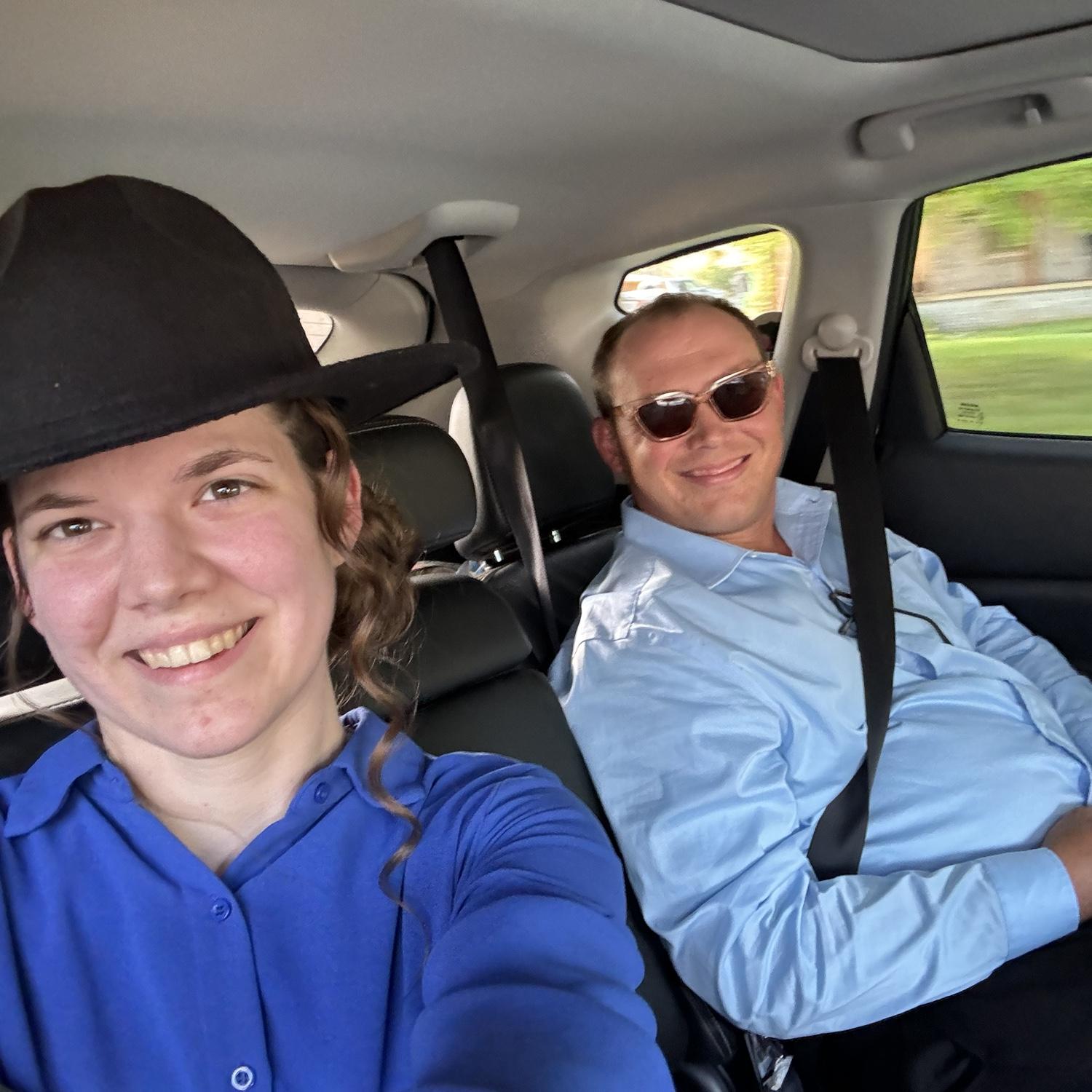On the way to take engagement pictures