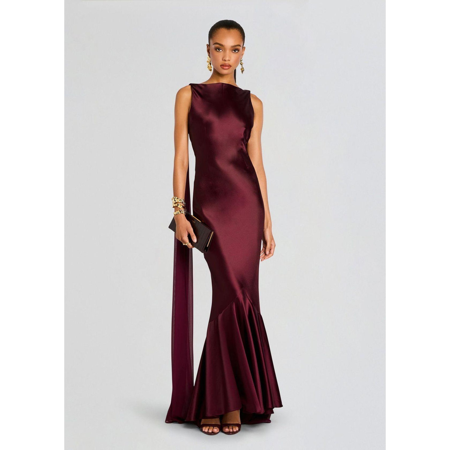 Colorful floor-length dress