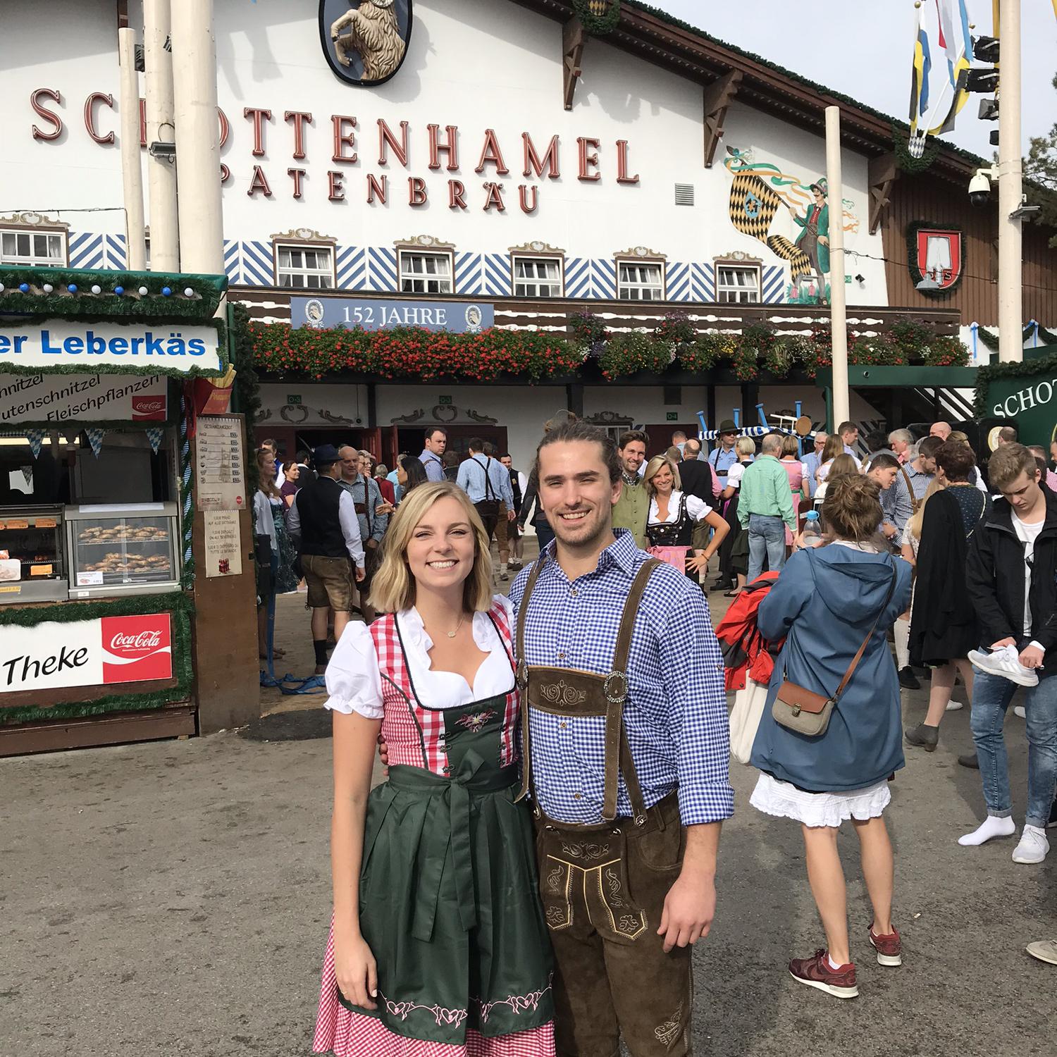 Celebrating Ryan’s heritage with his family at Oktoberfest in Munich, Germany.
