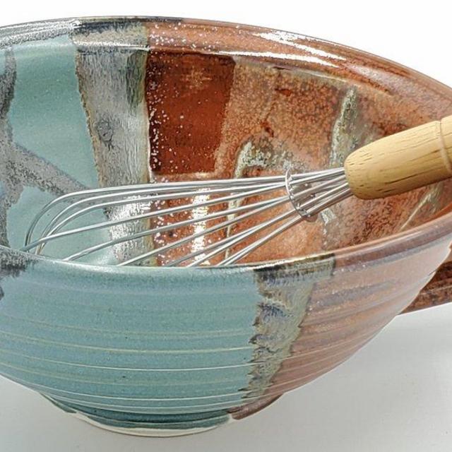 Liscom Hill Pottery - Seafoam Landscape Whip Bowl