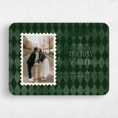 Green Rounded Holiday Card - Hendricks