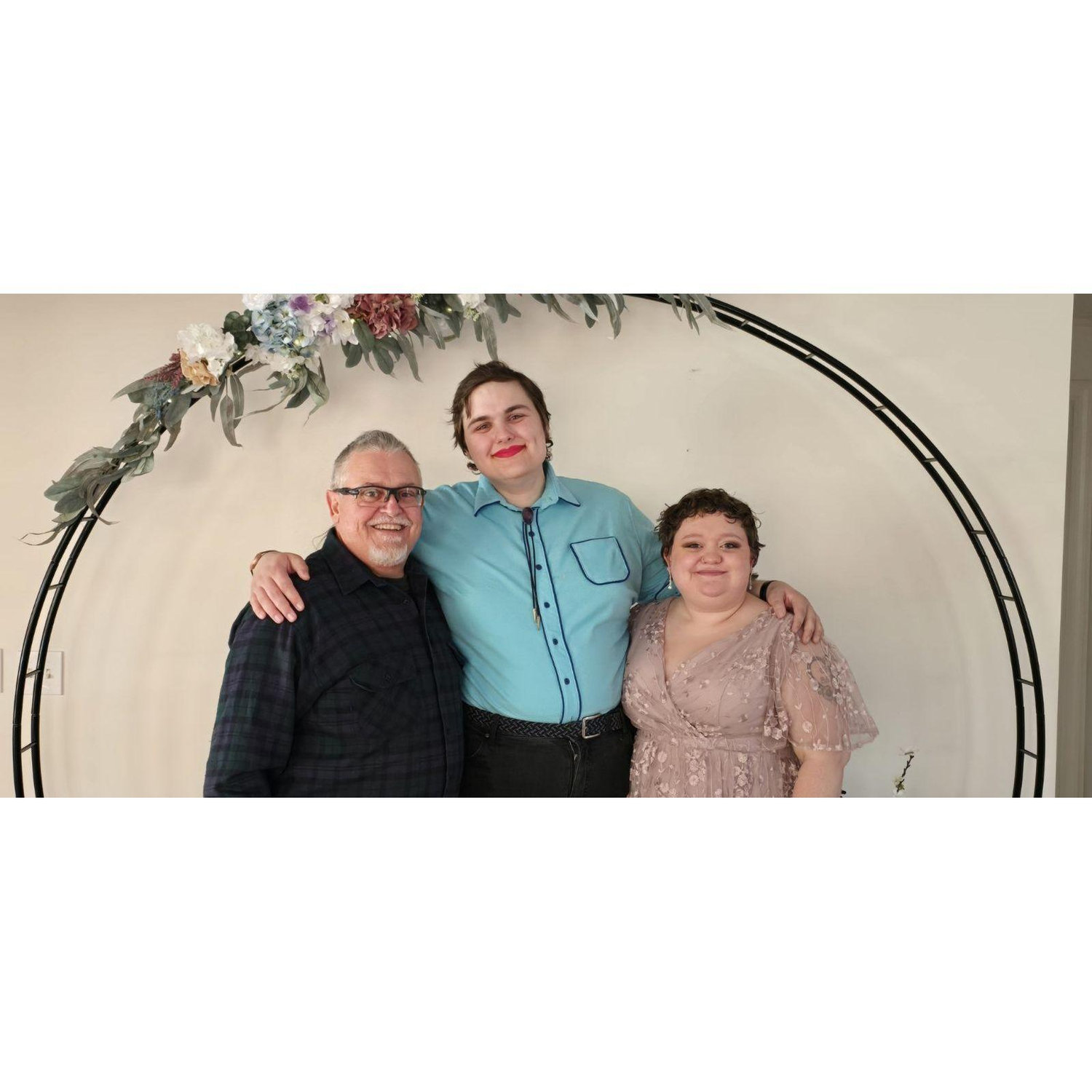 Austin and Mary Jane with Austin's dad, Clark.