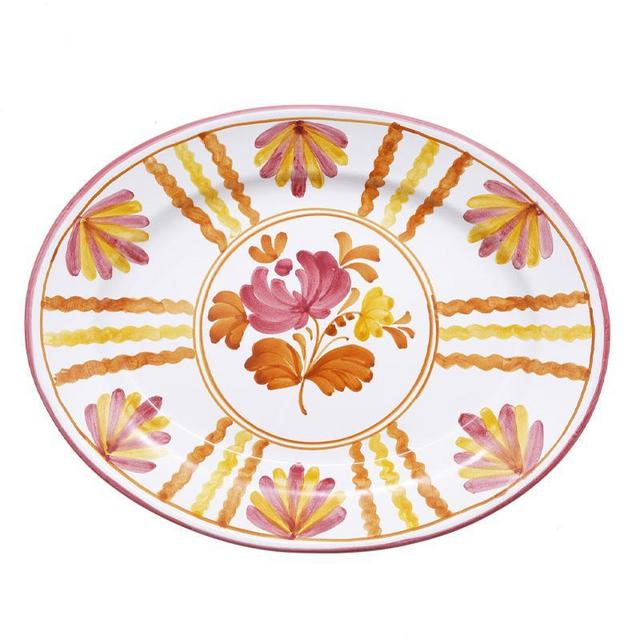 Blossom Oval Serving Plate Yellow