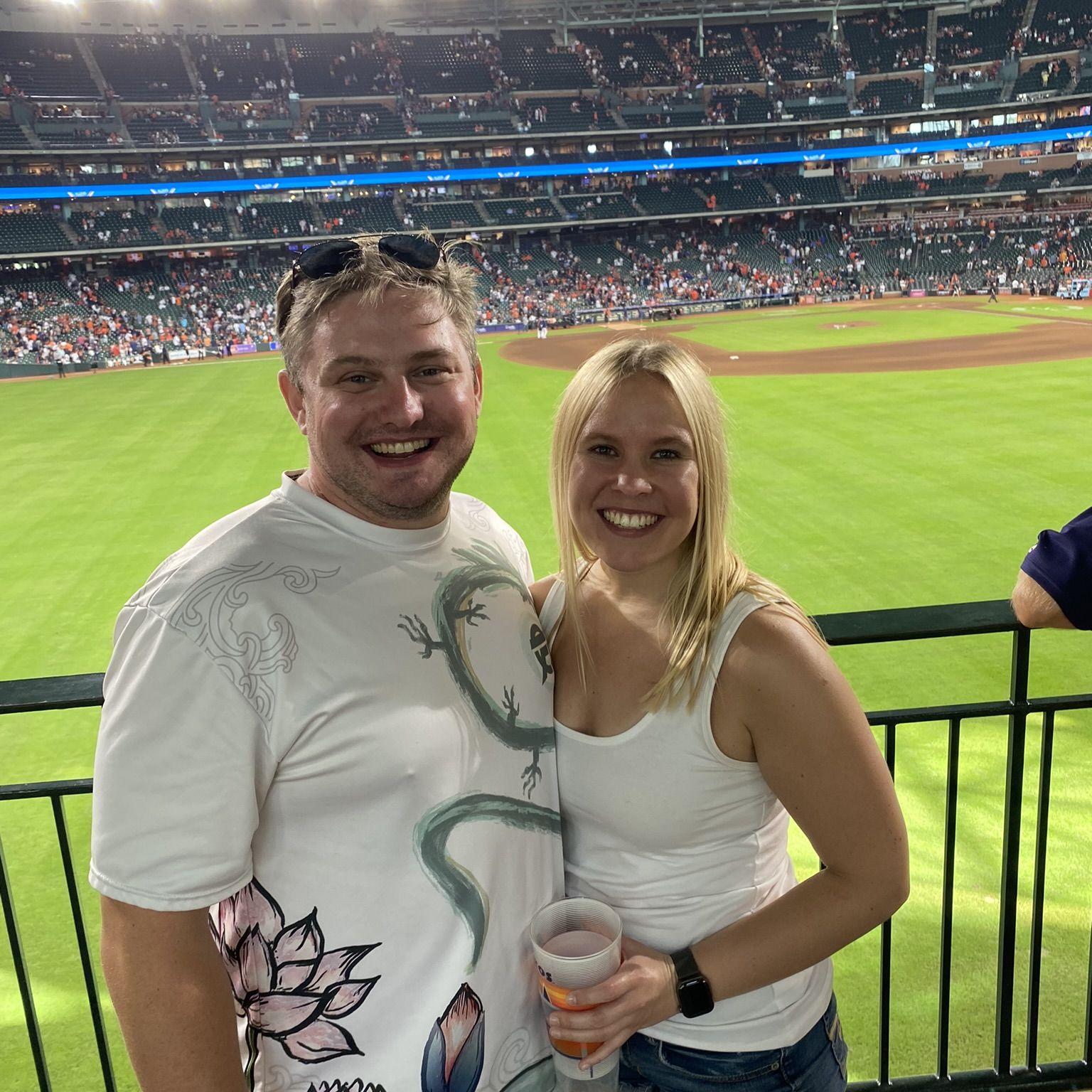 Ben tagged along on a work trip to Huston & we went to an Astros game.