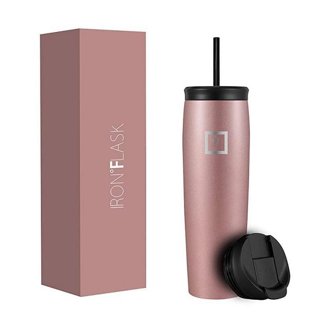 IRON °FLASK Nomad Tumbler - 28 Oz, 2 Lids (Straw/Flip), Vacuum Insulated Stainless Steel Bottle, Double Walled, Thermo Coffee Travel Mug, Water Metal Canteen