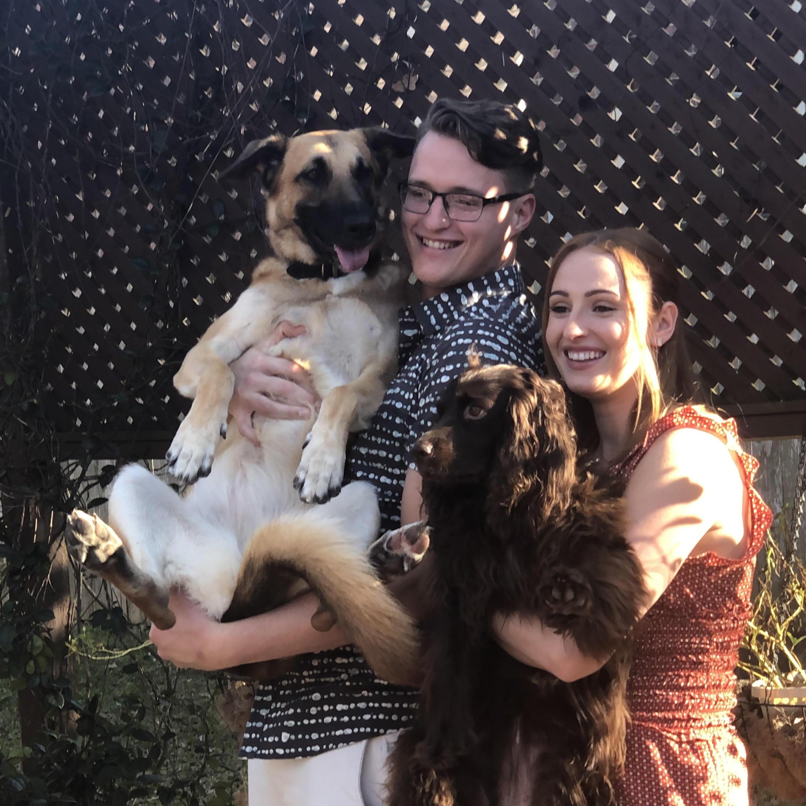 Our most recent Christmas together with our dogs